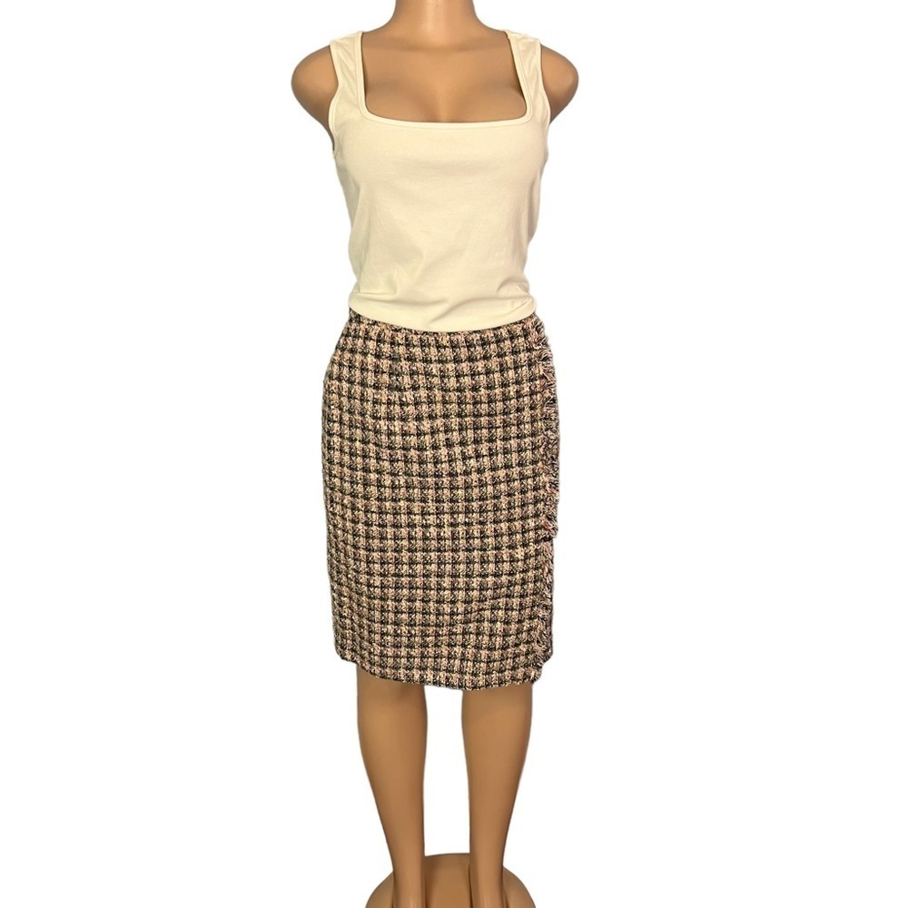 3/$30 ☀️ Liz Claiborne Suits Pink & Black Tweed Pencil Skirt